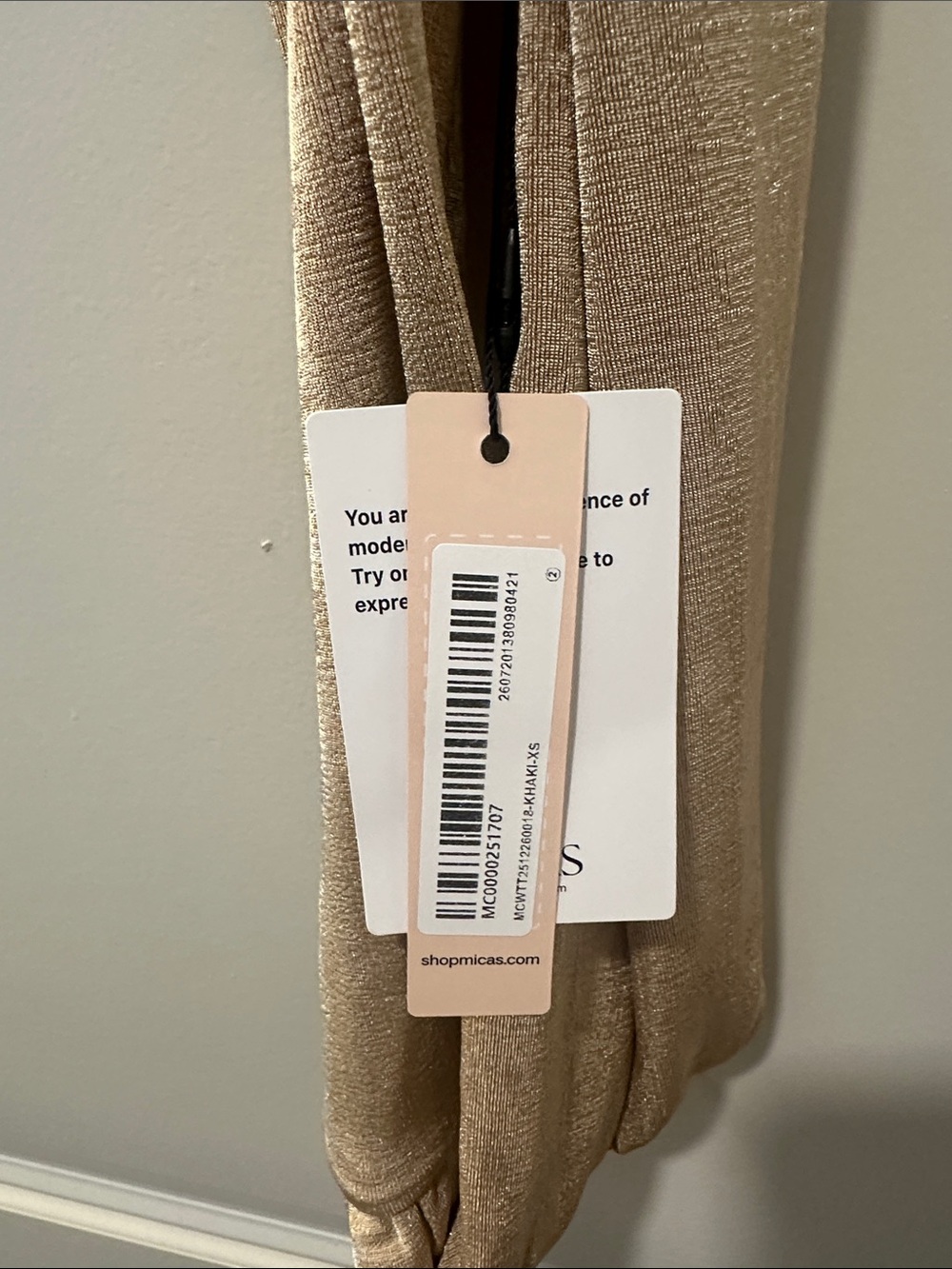Micas Ruched Halter Crop Top in Beige - Picture 4 of 4